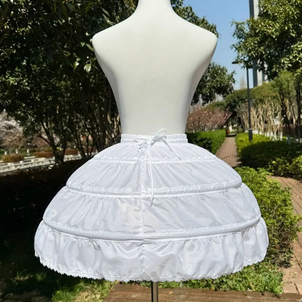 Fashion Lolita Petticoat With Hoop White Underskirt Crinoline Cosplay Breathable Wedding Petticoats Wedding Dress