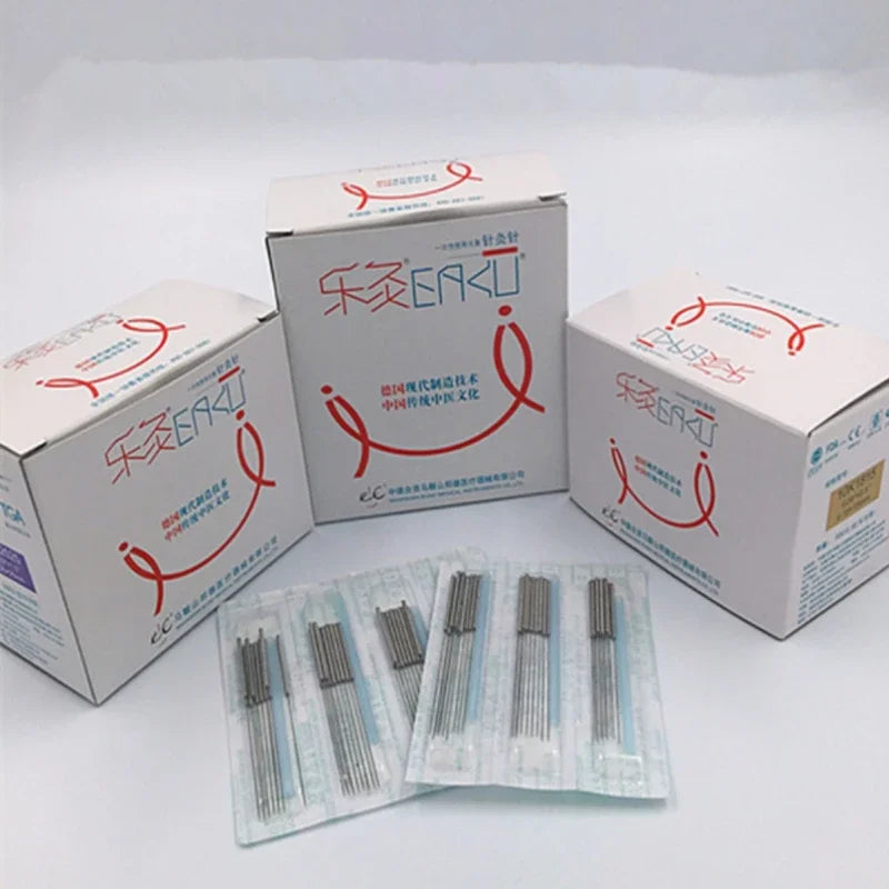 1000Pcs New Acupuncture Needles Disposable Sterile  Acupressure Acupoint Tech EACU Body Beauty Filiform Needle with Tube