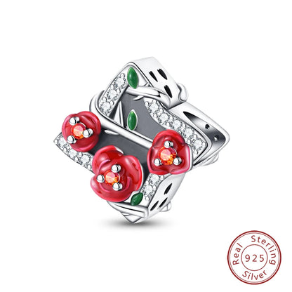 NEW 925 Sterling Silver Fashion Tarot Pendants Mysterious Spirit Snake Skull Rose Charms Beads Fit Qikaola Bracelets DIY Jewelry
