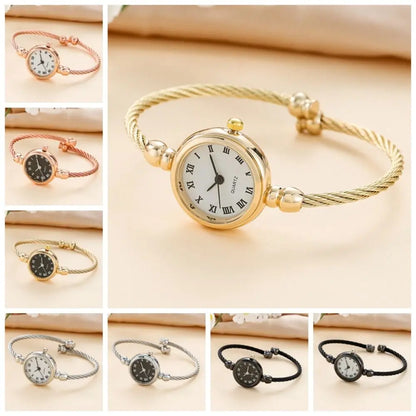 Fashion Luxury Bangle Bracelet Retro Alloy Quartz Watch Wristwatch Chain Watches Ladies