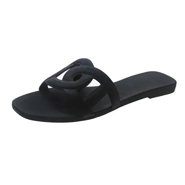 Designer Woman Flat Slippers Candy Color Sandals Casual Bottom Slippers Summer Women Sandals New Shoes for Women