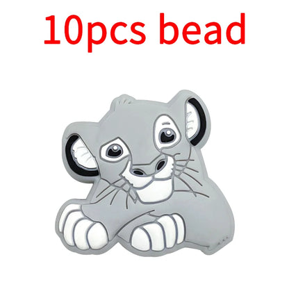 10pcs Silicone Cartoon Bead Baby Pacifier Bead Pacifier Chain Accessories Ornaments