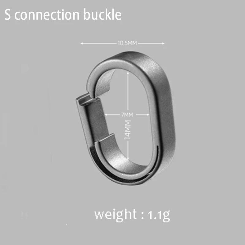 Creative Mini Car Key Chain Connection Buckle Super Light Titanium Quick Detachable Keychain Connecting Ring EDC Accessories