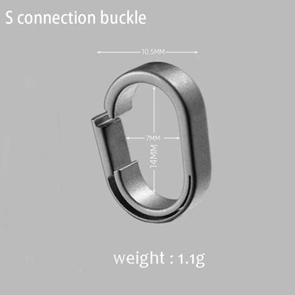Creative Mini Car Key Chain Connection Buckle Super Light Titanium Quick Detachable Keychain Connecting Ring EDC Accessories