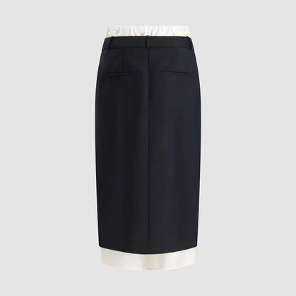 Women's Color-Blocked Straight Skirt, Stretch-Waist Skirt, Casual and Versatile Long Skirt, High-Quality Skirt, 2026, New y2k