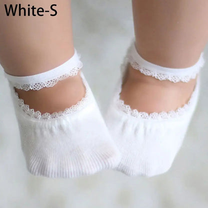 Anti-slip Socks Infant Solid Color Baby Socks Lace Socks Newborn Socks Summer
