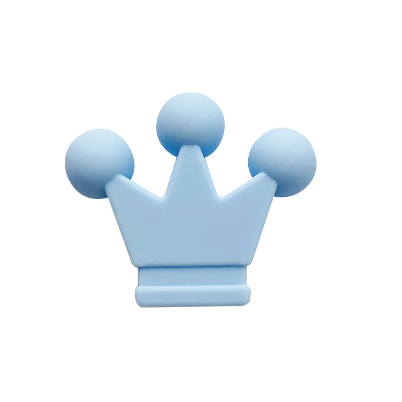 10pcs Food Grade Crown Silicone Beads Baby Teething Toys  Silicone DIY Pacifier Chain Pendant Accessories Baby Teethers