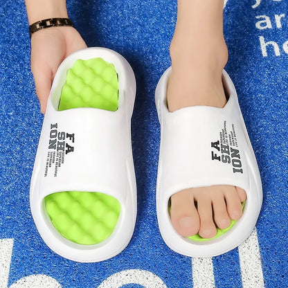New Summer Man Massage Slippers 2026 Indoor Outdoor Beach Sandals Soft Bottom Casual Slippers Male Flip Flops Mens Sandals