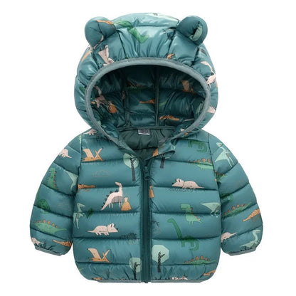 Hooded Lightweight Down Jackets Children Boy Girl Baby Coat Autumn Winter Outerwear Casual Clothing Kids Christmas Birthday Gift