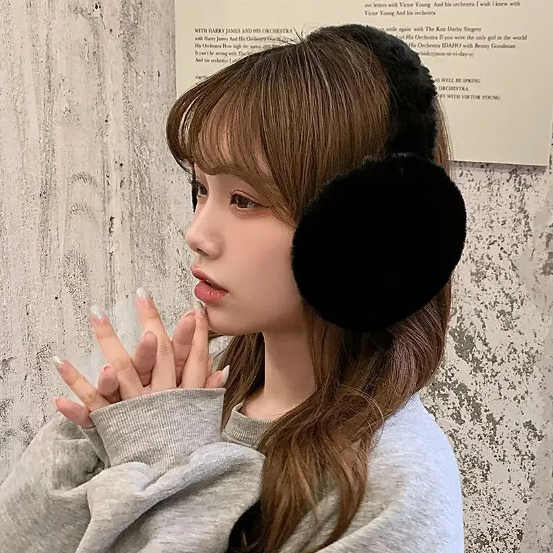 1/4/5pcs Soft Plush Ear Warmer Winter Warm for Women Men Fashion Solid Color Earflap Outdoor Cold Protection EarMuffs Ear Cover
