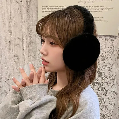 1/4/5pcs Soft Plush Ear Warmer Winter Warm for Women Men Fashion Solid Color Earflap Outdoor Cold Protection EarMuffs Ear Cover