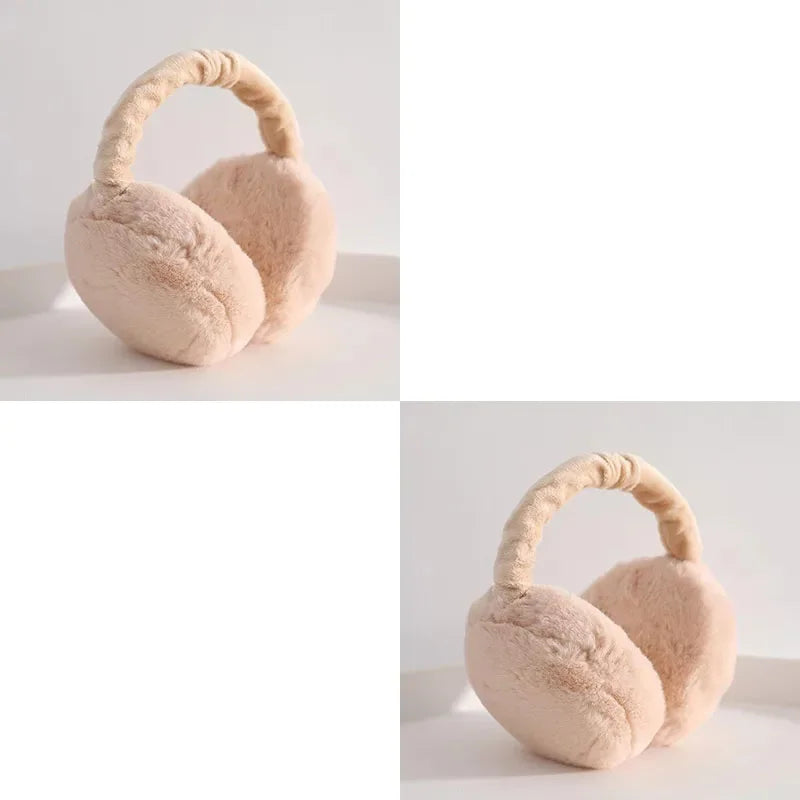1/2/4pcs Solid Soft Plush Ear Keep Warmer Winter Earmuffs For Women Men Fashion Outdoor Earflap Protection Ear-Muffs Ear Cover