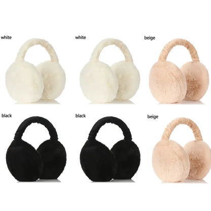 2/6pcs Solid Color Soft Plush Ear Warmer Winter Warm Earmuffs Fashion Ear Cover Outdoor Cold Protection Ear-Muffs
