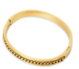 Stainless Steel Feather Shape Bangle Bracelets Jewelry