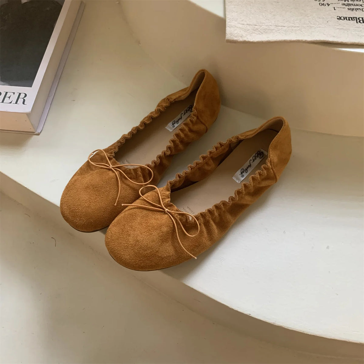 Bailamos Women Flat Heel Shoes Female Flats casual Ballet Dancing Shoes Foldable Sole Boat Shoes Summer Slip On Slipper Mules Sl