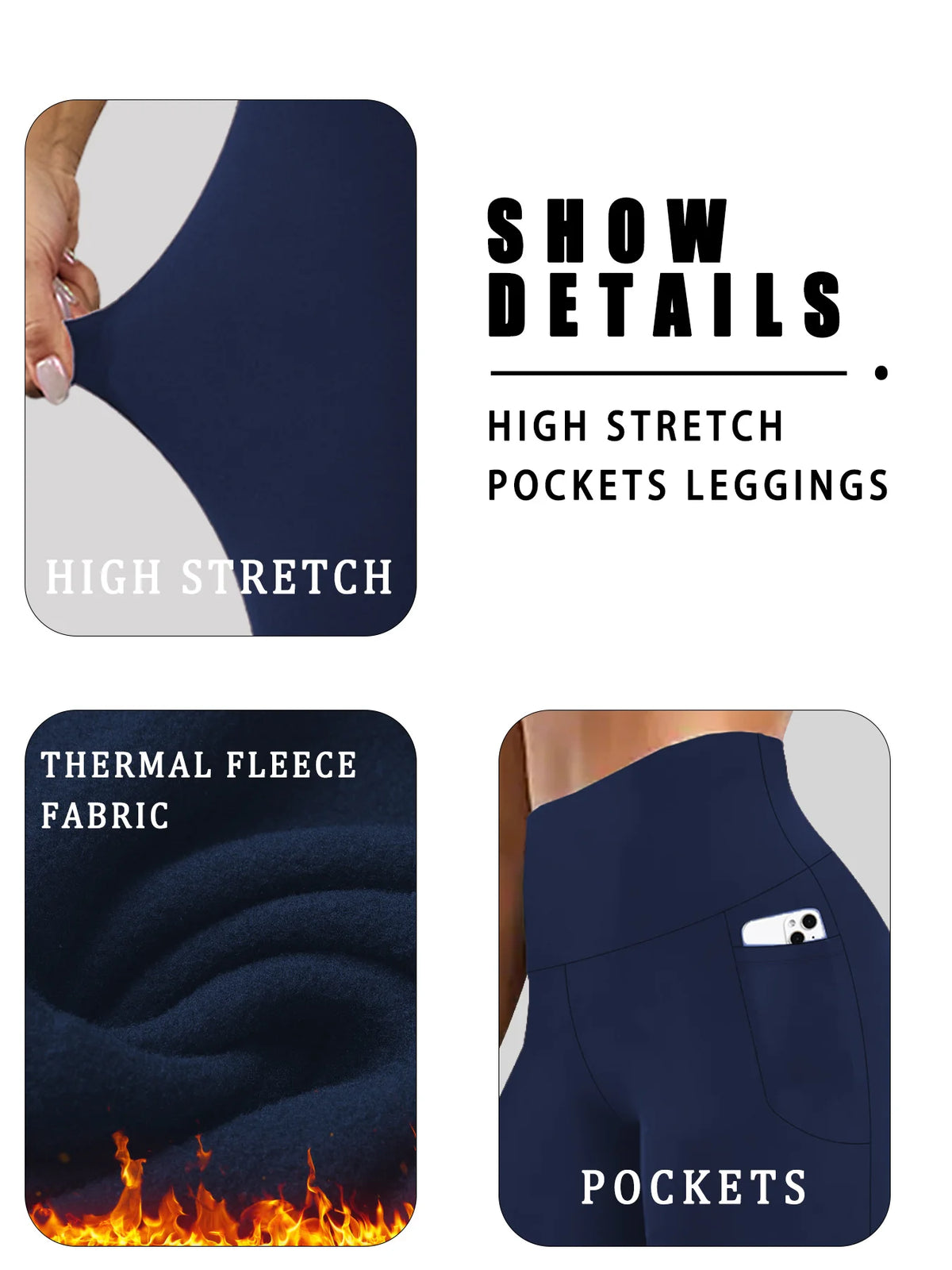 Women's High-Waisted Leggings with Pockets