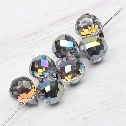 10*8mm Czech Crystal Waterdrop Beads Shiny Faceted Glass Strawberry Beads for Jewelry Making Needlework DIY Handmade Accessories