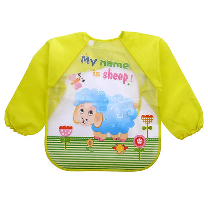 0-4 Years Baby Bibs Waterproof Kid Eating Clothing Children's Long Sleeves Feeding Smock Bib Baby Apron Bandana Bibs Clothes