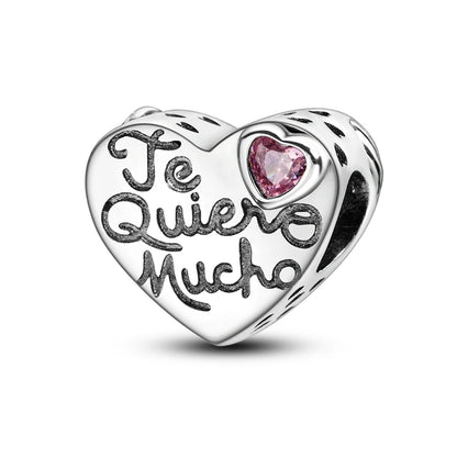 Charms Beads 925 Sterling Silver Tree of Life Peach Heart Sweet Love Charms Fit Pendants Bracelets Necklaces Women Jewelry Gift