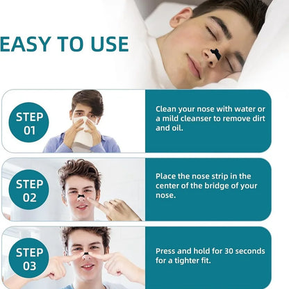 10/30/50/80/100 Pcs Breath Nasal Strips Anti-Snoring For Sleeping Nasal Strips Enhanced Breathing Anti Snoring Sleep Nasal Strip