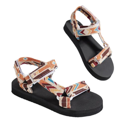Women Shoes Thick soled Beach Sandals Outdoor fashion Slippers Large Size Casual comfortable Sandals 2024 Summer Flat