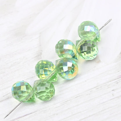 10*8mm Czech Crystal Waterdrop Beads Shiny Faceted Glass Strawberry Beads for Jewelry Making Needlework DIY Handmade Accessories
