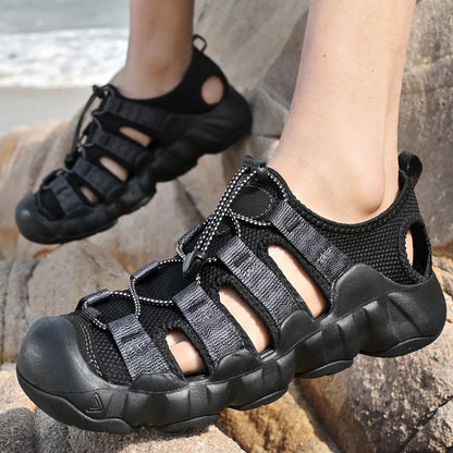 Brand Summer Men's Sandals Fashion Design Beach Men Sandals Outdoor Couple Wading Sandals Non-slip Flat Men Sneakers Size 36-46