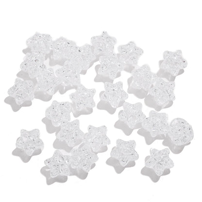 50pcs 11mm Clear Acrylic Burst Beads Candy Color Star Spacer Beads DIY Handmade Beaded For Jewelry Findings Bracelet Accessories