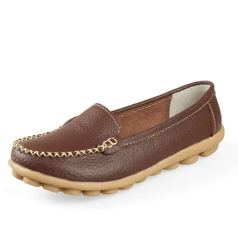 TIMETANG New  Women genuine Leather Shoes Slip-on Ballet women Flats Comfort shoes woman moccasins sapatilhas femininos