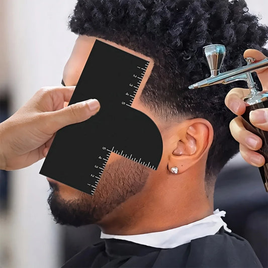 1 Pvc Hair Styling Design Tool Card, Sideburn Edge Trimming Alignment Card, Reusable