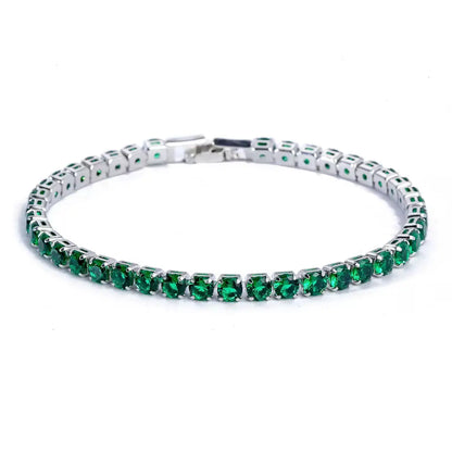 MxGxFam ( 19 cm 17 cm x 4 mm ) Promotion Gold Plated 18 k Multiple Colors Powder Zirconia Bracelet For Women Fashion Jewelry