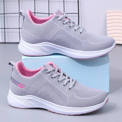 Women's Shoes 2025 Summer Casual Sneakers Breathable Mesh Chunky Sole Affordable Free Shipping