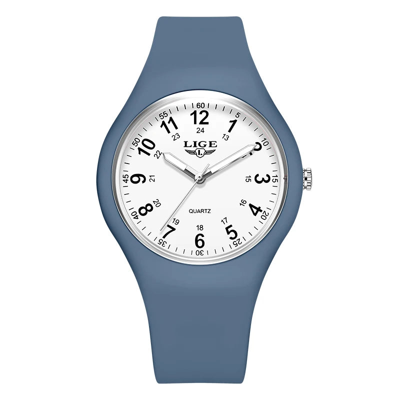 2026 LIGE Simple Mens Watches For Women Fashion Casual Quartz Wristwatches Waterproof Luminous Silicone Watch Ladies Gifts Reloj