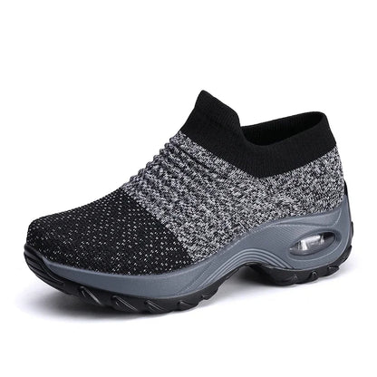 Summer Women Sneakers Thin Woven Mesh Breathable Casual Shoes 2025 New Hiking Thick Soled Shoes for Women Zapatillas De Mujer