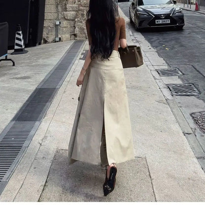 High-end British-style Design High-waisted Asymmetrical Large Size Skirt Plaid A-line Umbrella Skirt