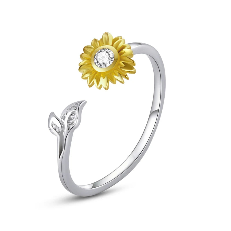 WOSTU 925 Sterling Silver Pet Cat Stackable opening Ring For Women Snake Dog Adjustable rings Fine Jewelry Party Birthday Gift