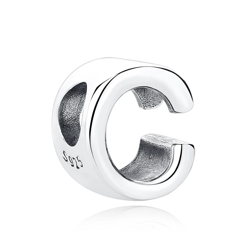 Original 925 Sterling Silver Charms Beads 12 Zodiac A-Z Letters Virgo Aries Fit Brand Bracelets Necklaces Jewelry For Women