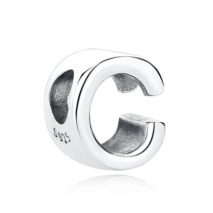 Original 925 Sterling Silver Charms Beads 12 Zodiac A-Z Letters Virgo Aries Fit Brand Bracelets Necklaces Jewelry For Women