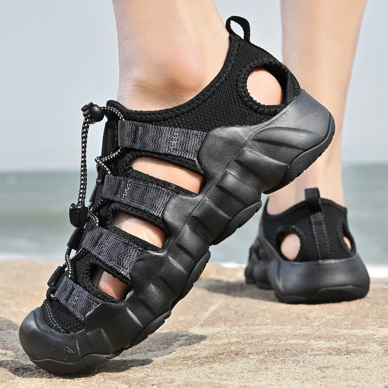 Brand Summer Men's Sandals Fashion Design Beach Men Sandals Outdoor Couple Wading Sandals Non-slip Flat Men Sneakers Size 36-46