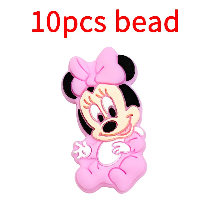 10pcs Silicone Cartoon Bead Baby Pacifier Bead Pacifier Chain Accessories Ornaments