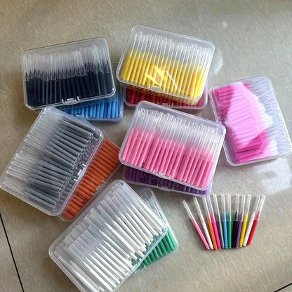 100 Pcsbox Interdental Brushes Health Care Tooth Escova Interdental Cleaners Orthodontic Dental Teeth Brush Oral Hygiene Tool