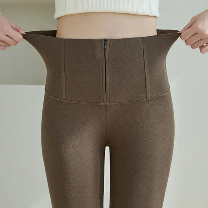 Women's High-Waisted Zip-Front Leggings