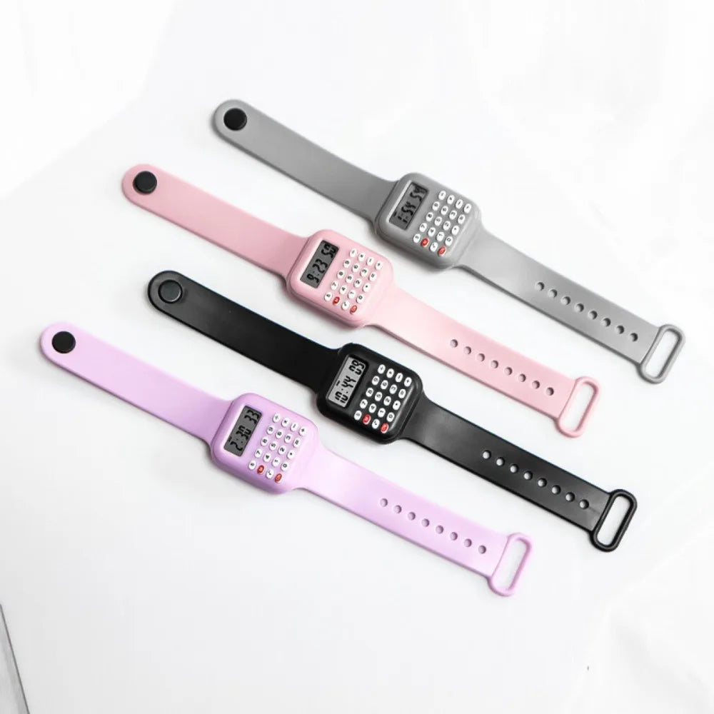 Creative Calculator Watch Cartoon LED Digital Kids Watch Fashion Sports Electronic Watch for Boys Girls Kids Student Gift Clock