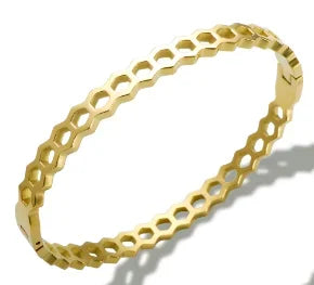 Stainless Steel Feather Shape Bangle Bracelets Jewelry