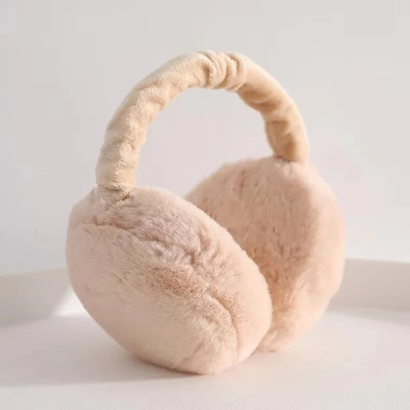 1/2/4pcs Solid Soft Plush Ear Keep Warmer Winter Earmuffs For Women Men Fashion Outdoor Earflap Protection Ear-Muffs Ear Cover