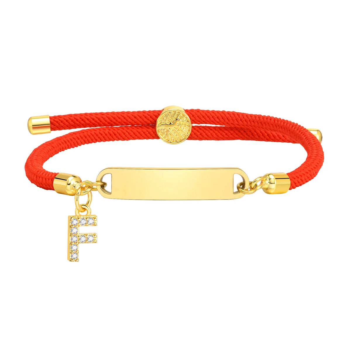 Custom Initial Letter Name Bracelet for Little Girl Boy, Personalised Birththday Gift, Red Thread Rope Bracelet Adjustable
