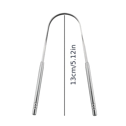 1/3Pcs U‑Shaped Stainless Steel Tongue Scraper,Reusable Tongue Cleaner,Portable Oral Care Tool for  Breath Removal  Men & Women