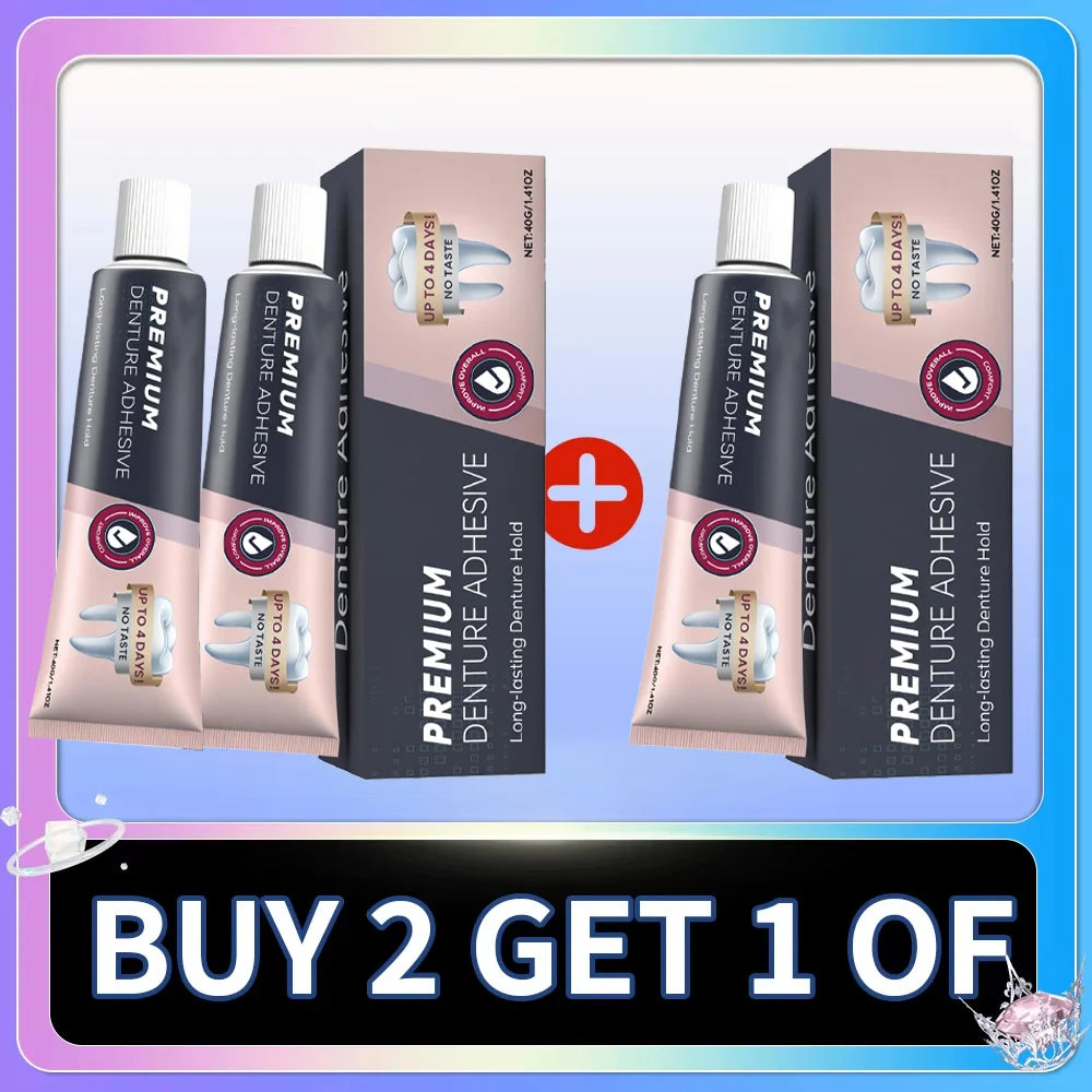 Comfort Denture Adhesives Glue Teeth Care Thermoplastic Denture Silicone Reline Kit Adhesive Cushion Friction Fixed Dentures