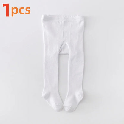 1/2Pcs Baby Girls Tights Spring Daily Knitted Stockings Cotton Soft Newborn Leggings Casual White Black Pantyhose For 0-2 Years