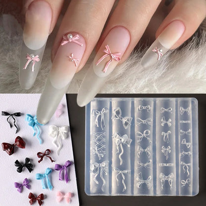 Music Phone Stars Nail Mold Sweet Cool Punk 3D Silicone Mold Plate Templates For Nails Charms Crafts Transparent Mold Decor
